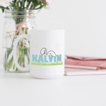 Personalized Lovely Easter Rabbit Ears 11oz 15oz White Ceramic Mug with Name Easter Birthday Gift for Kids