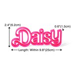 Personalized Pink Doll Inspired Style 3D Printed Nameplate Desk Display Girl Party Birthday Gift for Her Fashion Doll Fan