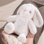 Peluche Lapin en Mémoire de Perte de l'Enfant Bébé Poupée Doudou en Souvenir Cadeau Commémoratif
