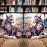 Personalised Floral Book Dragon Ceramic Mug with Name Coffee Cup Birthday Gift for Readers Dragon Lovers