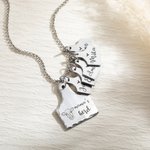 Personalized Engraved Stainless Steel Cow Ear Tag Necklace Farming Jewelry Birthday Gift for Pet Lovers