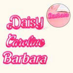 Porte-nom personnalisé Poupée Style imprimé en 3D Présentoir de bureau Fête de fille Cadeau d'anniversaire pour elle Fan de poupée de mode