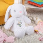 Lait en peluche personnalisé Mon premier lapin de Pâques avec nom et année Cadeau de Pâques pour enfant