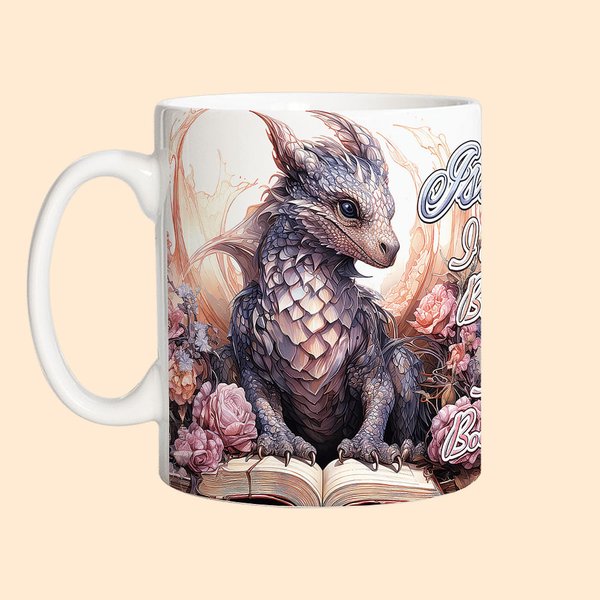 Libro personalizado floral Dragón Taza de cerámica con nombre Taza de café Regalo de cumpleaños para los lectores amantes del dragón