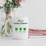 Tazza da caffè in ceramica personalizzata con nomi Festa di San Patrizio Regalo per la festa della mamma per la nonna