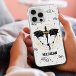 Personlig Dragon Starry Sky Telefonskal Hårt TPU-fodral med namn Födelsedagspresent för Dragon Lover