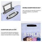 Housse de Protection de Valise avec Fermeture Éclair Enveloppe de Bagage Personnalisée avec Personnage Cadeau pour Amateur de Voyage