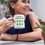 Tazza da caffè in ceramica personalizzata con nomi Festa di San Patrizio Regalo per la festa della mamma per la nonna