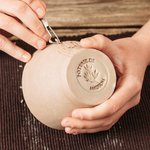Tampon en Céramique Poterie Argile Laiton Cachet Personnalisé avec Motif Initiale Date Cadeau pour Amateurs d'Artisanat