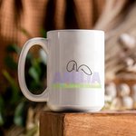Personalized Lovely Easter Rabbit Ears 11oz 15oz White Ceramic Mug with Name Easter Birthday Gift for Kids
