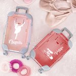 Personalisierte Ballerina Silhouette Lovely Mini Reisekoffer Bobby Pin Aufbewahrungsbox Geburtstagsgeschenk für sie