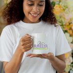 Personalized Lovely Easter Rabbit Ears 11oz 15oz White Ceramic Mug with Name Easter Birthday Gift for Kids