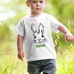 Personalized Cute Bunny Pattern Name Easter T-shirt Baby Onesies Parent-Children Clothing Easter Gift for Family
