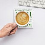 Lot de 2 Sous-verres Carrés en Céramique Personnalisés avec Nom et Citations Irlandaises Cadeau de Pendaison de Crémaillère pour les Celtes Famille