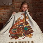 Libro personalizado de dibujos animados Dragón manta con nombre Suave y cálido tema de la lectura Retro decoración del hogar Regalo de cumpleaños para
