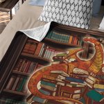 Libro personalizado de dibujos animados Dragón manta con nombre Suave y cálido tema de la lectura Retro decoración del hogar Regalo de cumpleaños para