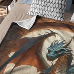 Personalized Book Dragon Soft and Warm Blanket with Name Reading Theme Home Decoration Birthday Gift for Readers Dragon Lovers