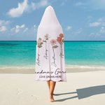 Personalisierte Aquarell Geburt Blume Kapuzendecke mit Namen weichen warmen floralen Home Dekoration Geburtstagsgeschenk für Familie