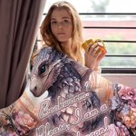 Personalised Floral Book Dragon Soft Blanket with Name Birthday Gift for Readers Dragon Lovers