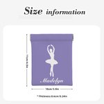 Personalizzato Ballerina Silhouette PU Pelle Piccolo Squeeze Pouch impermeabile Auto chiusura Storage Bag con nome Regalo di compleanno per lei
