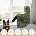 Personalised Cute Pet Paw Bone Print Photo Blanket Hat with Name Birthday Christmas Memorial Gift for Pet Lover