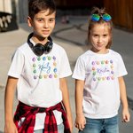 Personalisierte bunte Osterei-T-Shirt mit Namen Ostern Geschenk für Kinder