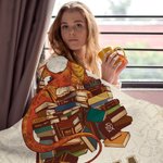 Libro personalizado de dibujos animados Dragón manta con nombre Suave y cálido tema de la lectura Retro decoración del hogar Regalo de cumpleaños para