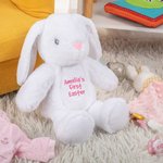 Jouet Lapin en Peluche Personnalisé avec Nom Cadeau Fête de Pâques pour Enfant Nouveau-né