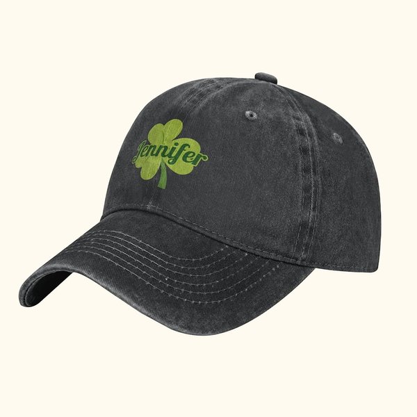 St Patrick's Day Clover Shamrock Baseball Cap with Name