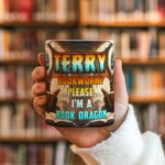 Personalised Book Dragon Ceramic Mug with Name 11oz/15oz Coffee Cup Birthday Gift for Readers Dragon Lovers