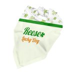 Personalised St Patrick's Day Four Leaf Clover Pet Bandana with Name and Text Gift for Dogs Cats Pet Owners