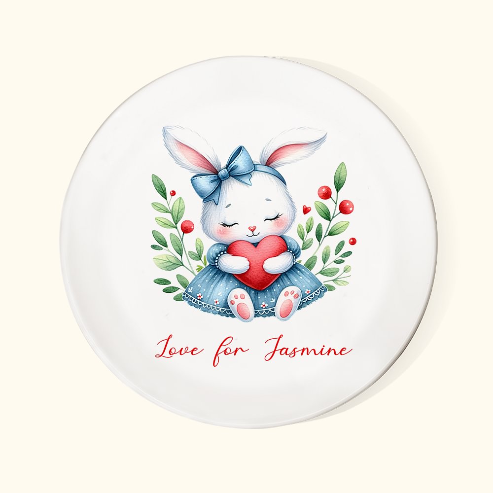 Cadeau d'anniversaire personnalisé pour les filles et les enfants avec le nom de l'animal en céramique.