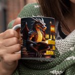 Personalised Book Dragon Ceramic Mug with Name 11oz/15oz Coffee Cup Birthday Gift for Readers Dragon Lovers