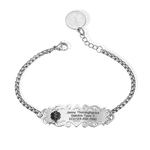 Bracelet d'Alerte Médicale Bracelet d'Urgence Personnalisé avec Texte Gravé Cadeau pour Homme Femme