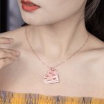 Collar personalizado del árbol de familia del corazón con el nombre grabado del cabrito Regalo del cumpleaños del día de madre para la mamá de la abue