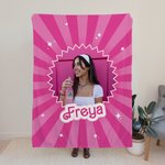 Couverture polaire douce personnalisée avec photo et nom Cadeau d'anniversaire pour femme enfants