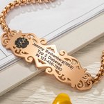 Personalisiertes Verstellbares Medizinisches „Star of Life“ ID-Notfallarmband mit Gravur Geburtstag Geschenk für Diabetes Allergie Epilepsie Damen
