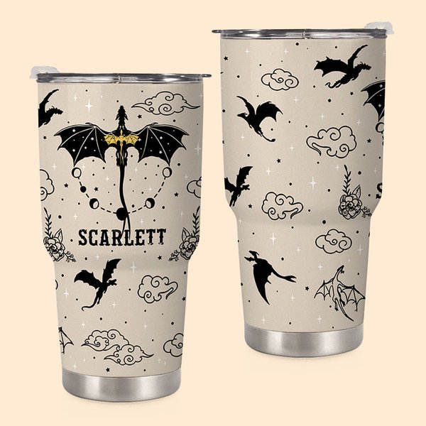 Verre personnalisé Dragon Starry Sky 30oz avec couvercle et brosse de nettoyage pour la paille Cadeau d'anniversaire pour le lecteur amoureux des drag