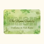 Personalized Lucky Shamrock Irish Non-Slip Welcome Doormat Home Decoration st Patrick's Day Gift for Family