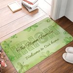 Personalized Lucky Shamrock Irish Non-Slip Welcome Doormat Home Decoration st Patrick's Day Gift for Family