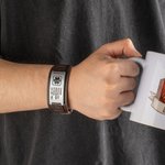 Personalisiertes Einstellbares Leder-Notfallarmband medizinische Alarm mit Gravur für Herren Damen