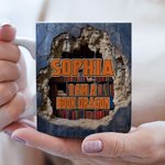 Personalizada 3D Libro Dragón Taza de Cerámica con Nombre 11oz/15oz Taza de Café Regalo de Cumpleaños para Lectores Amantes del Dragón