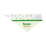 Personalised St Patrick's Day Four Leaf Clover Pet Bandana with Name and Text Gift for Dogs Cats Pet Owners