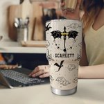 Verre personnalisé Dragon Starry Sky 30oz avec couvercle et brosse de nettoyage pour la paille Cadeau d'anniversaire pour le lecteur amoureux des drag