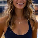 Gepersonaliseerde Vrouwen Volleybal Sport Ketting met Naam Verjaardag Sieraden Gift voor Volleybal Liefhebbers