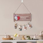 Personalized Cute Bunny Wall Decor Hanging Photo Display Frame with Family Name Easter Day Gift for Family