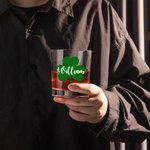 Verre à whisky 10oz personnalisé avec nom Anniversaire St. Patrick's Day Cadeau pour hommes femmes