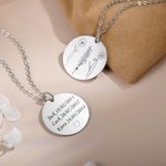 Personalized Birth Flowers Necklace with 1-4 Engraved Names Anniversary Mother's Day Gift for Her