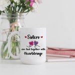 Gepersonaliseerde Friends Are Tied Together With Heartstrings Keramische Mok met 2-6 Namen Beste Vriendschap Kerst Verjaardagscadeau voor Zussen Besties