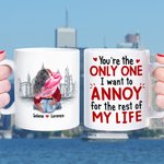 Personalized You’re the Only One 11oz 15oz Ceramic Mug Coffee Cup with Names Anniversary Valentine's Day Gift for Couple